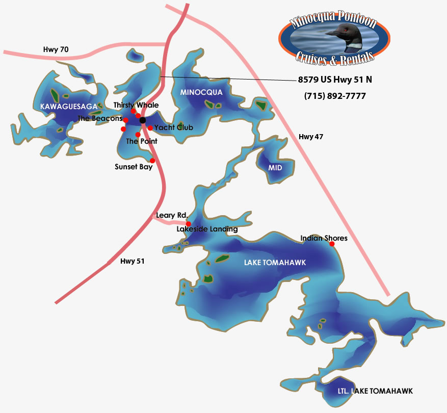 Minocqua Pontoon Cruises Location